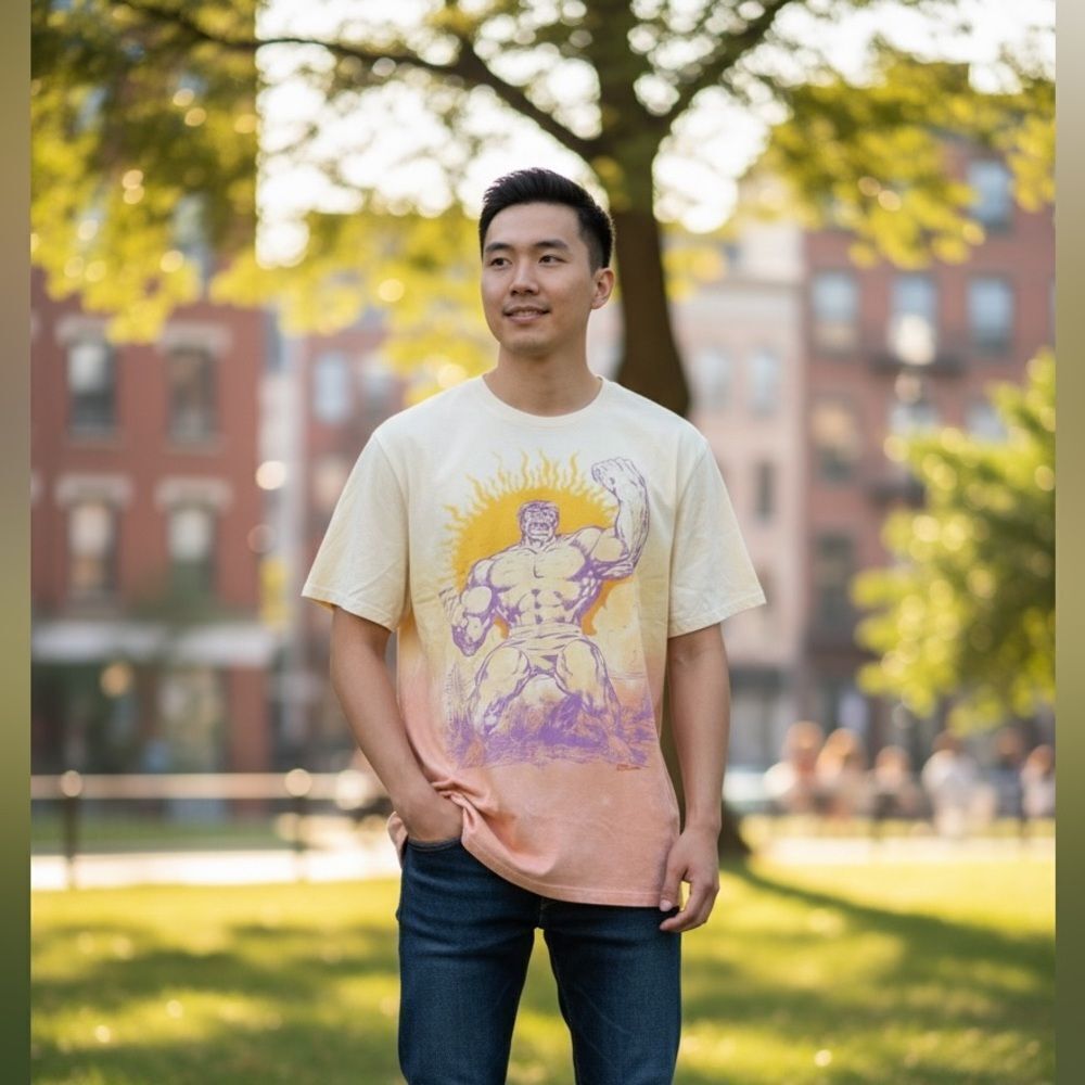 NWT Junk Food Clothing Men’s Incredible Hulk Sunset Graphic T-Shirt- Size S